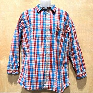 Men's Vintage Lee plaid button-up shirt